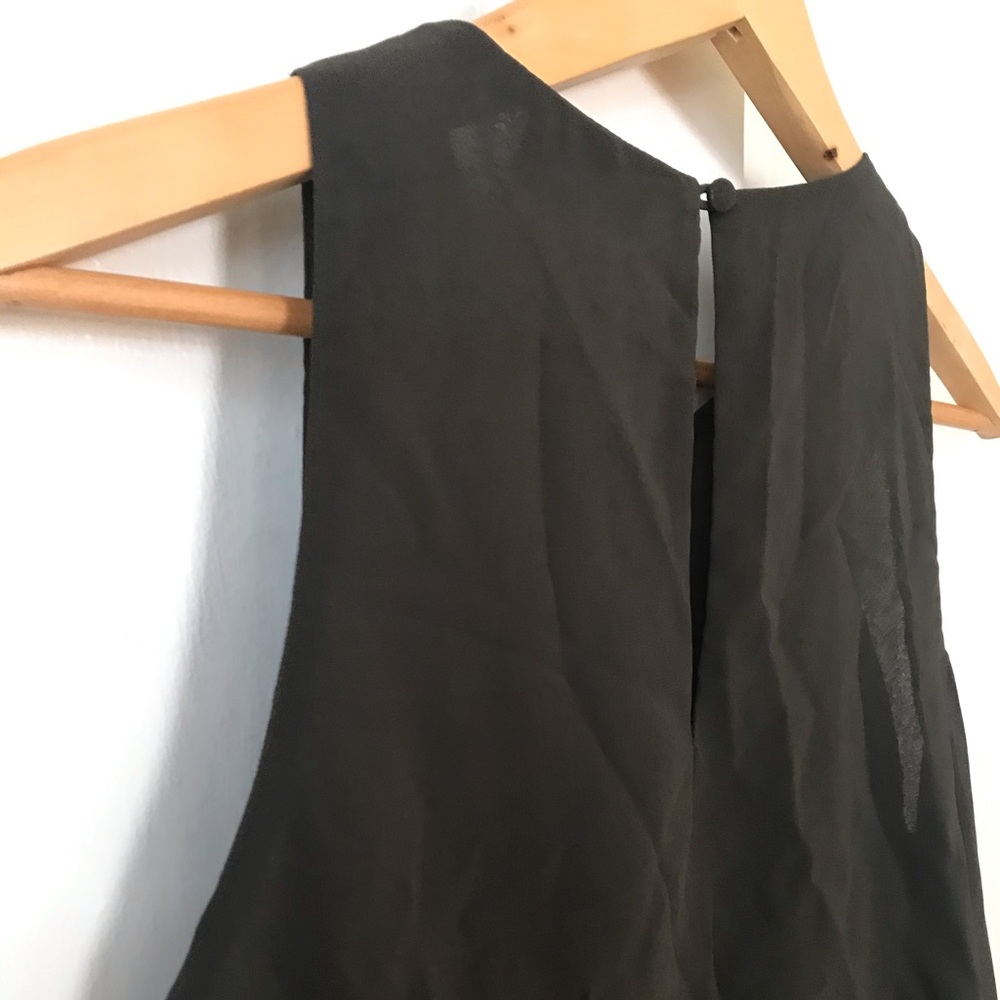 ASTR forest green crochet trim sheer overlay top - Picture 5 of 11